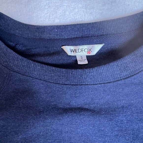 Wildfox Good Vibes Navy Rainbow Letters Sweatshirt #1413 - Picture 5 of 6